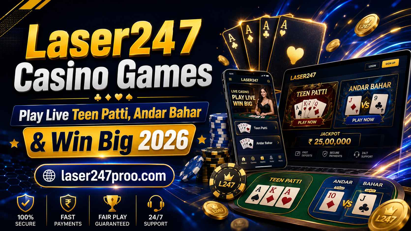 Laser247 Casino Games – Play Live Teen Patti, Andar Bahar